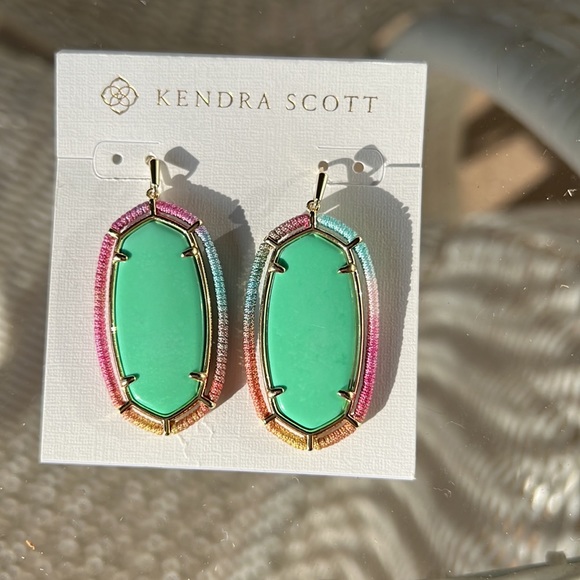 These are Kendra Scott Vintage turquoise Danielle earrings & Threaded Elle Mint - Picture 3 of 3